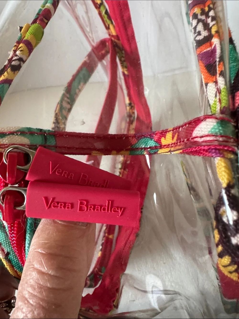 Vera Bradley clear cosmetic bag
